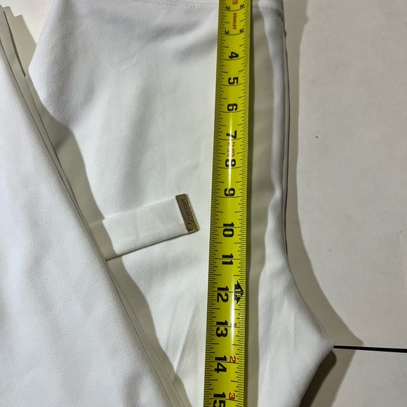 Calvin Klein Women Medium White Tie Belt Long Leg Pants - Picture 8 of 9
